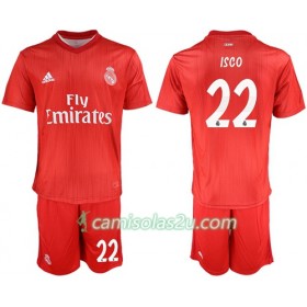 Camisolas de Futebol Real Madrid Isco 22 Criança Equipamento 3ª 2018/19 Manga Curta